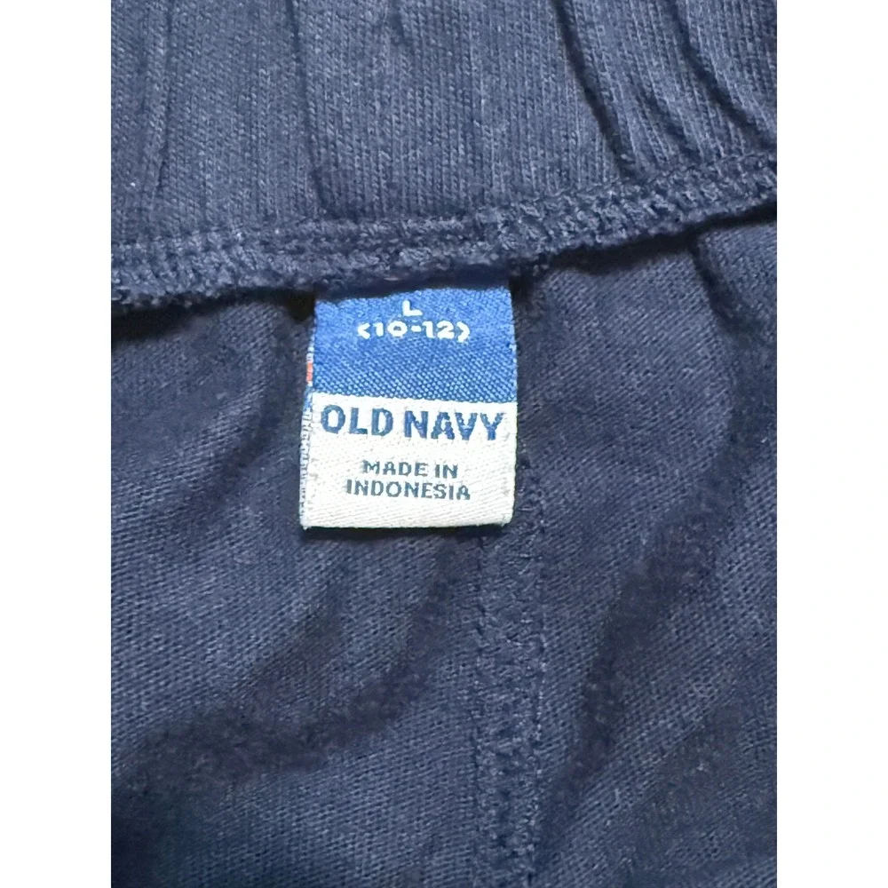 Old Navy Shorts Girls L 10-12 Navy Blue Kids Dolphin Hem Drawstring Excellent